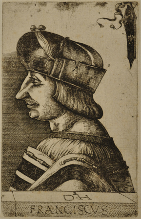Hopfer Daniel - Ritratto di Francesco I Re di Francia di profilo